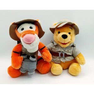 Walt Disney Theme Parks Exclusive Safari Tigger and Safari Pooh 8” Plush